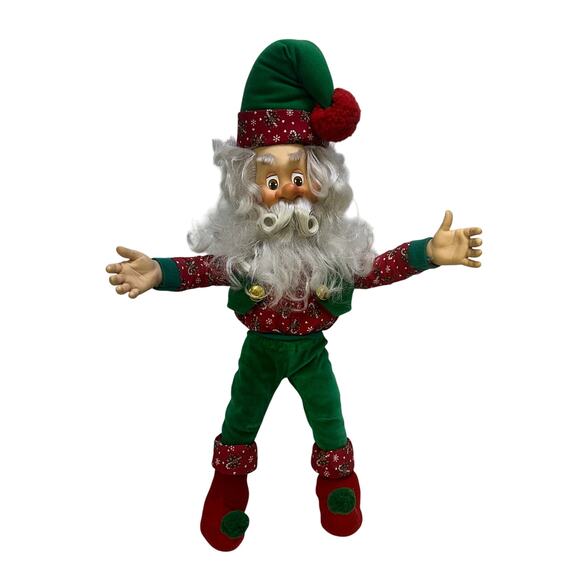 North Pole Village Enesco 3 Vintage 1994 Sandi Zimnicki Poseable 20" Elf Dolls - Picture 2 of 9